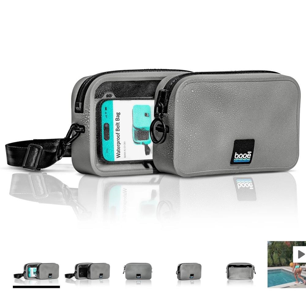 Booē Waterproof Belt Bag in Gray